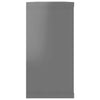 Kuutioseinähyllyt 6 kpl korkeak. harmaa 100x15x30 cm lastulevy