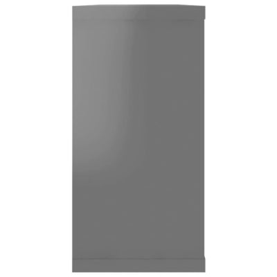 Kuutioseinähyllyt 6 kpl korkeak. harmaa 100x15x30 cm lastulevy
