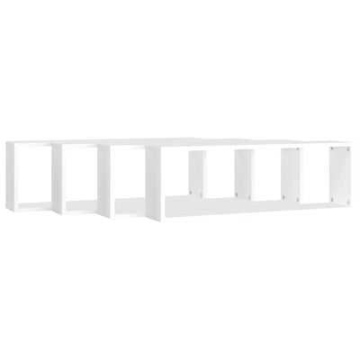 Kuutioseinähyllyt 4 kpl valkoinen 80x15x26,5 cm lastulevy