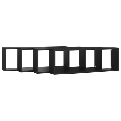 Kuutioseinähyllyt 4 kpl musta 80x15x26,5 cm lastulevy