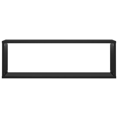 Kuutioseinähyllyt 6 kpl musta 80x15x26,5 cm lastulevy