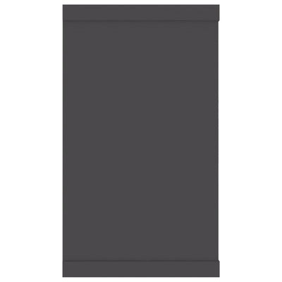 Kuutioseinähyllyt 2 kpl harmaa 80x15x26,5 cm lastulevy
