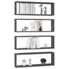 Kuutioseinähyllyt 4 kpl harmaa 80x15x26,5 cm lastulevy
