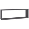 Kuutioseinähyllyt 4 kpl harmaa 80x15x26,5 cm lastulevy