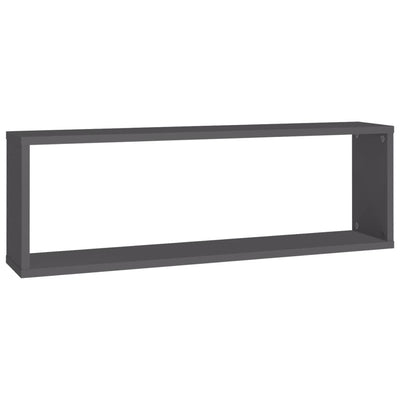 Kuutioseinähyllyt 4 kpl harmaa 80x15x26,5 cm lastulevy