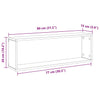 Kuutioseinähyllyt 4 kpl harmaa 80x15x26,5 cm lastulevy