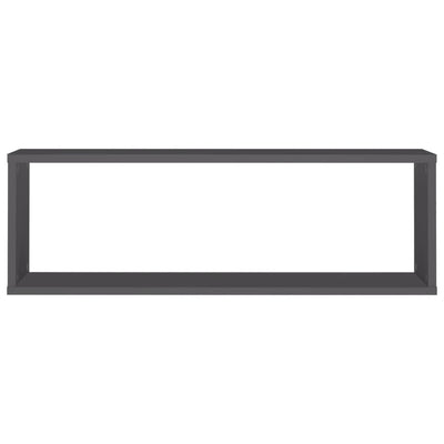 Kuutioseinähyllyt 6 kpl harmaa 80x15x26,5 cm lastulevy