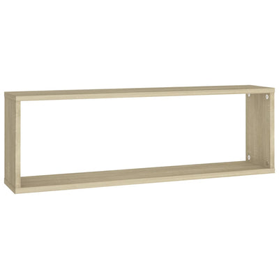 Kuutioseinähyllyt 2 kpl Sonoma-tammi 80x15x26,5 cm tekninen puu