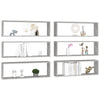 Kuutioseinähyllyt 6 kpl betoninharmaa 80x15x26,5 cm lastulevy