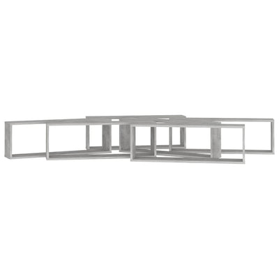 Kuutioseinähyllyt 6 kpl betoninharmaa 80x15x26,5 cm lastulevy
