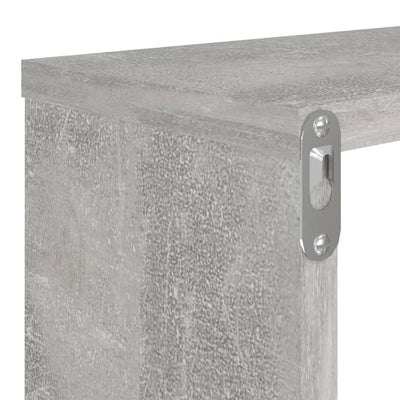 Kuutioseinähyllyt 6 kpl betoninharmaa 80x15x26,5 cm lastulevy