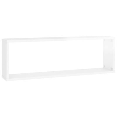 Kuutioseinähyllyt 2 kpl korkeak. valk. 80x15x26,5 cm lastulevy