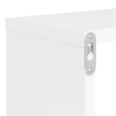 Kuutioseinähyllyt 2 kpl korkeak. valk. 80x15x26,5 cm lastulevy