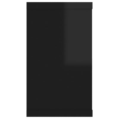 Kuutioseinähyllyt 6 kpl korkeak. musta 80x15x26,5 cm lastulevy
