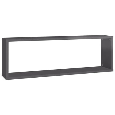 Kuutioseinähyllyt 6 kpl korkeak. harmaa 80x15x26,5 cm lastulevy