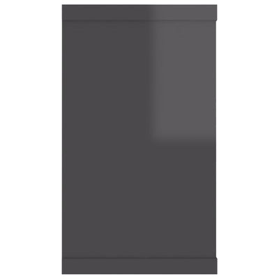 Kuutioseinähyllyt 6 kpl korkeak. harmaa 80x15x26,5 cm lastulevy
