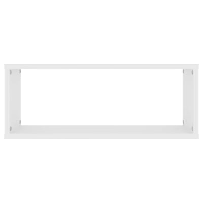 Kuutioseinähyllyt 2 kpl valkoinen 60x15x23 cm tekninen puu