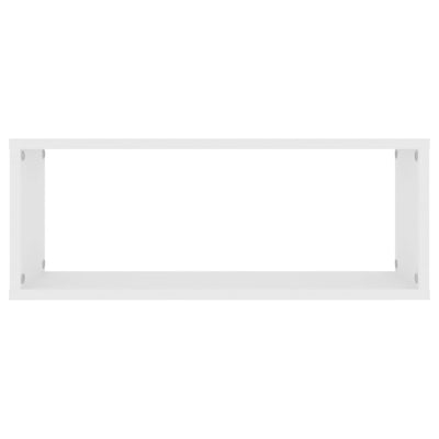 Kuutioseinähyllyt 2 kpl valkoinen 60x15x23 cm tekninen puu