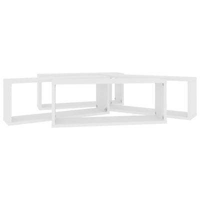 Kuutioseinähyllyt 2 kpl valkoinen 60x15x23 cm tekninen puu