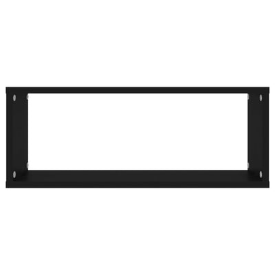 Kuutioseinähyllyt 6 kpl musta 60x15x23 cm tekninen puu