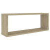 Kuutioseinähyllyt 2 kpl Sonoma-tammi 60x15x23 cm tekninen puu
