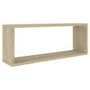 Kuutioseinähyllyt 6 kpl Sonoma-tammi 60x15x23 cm tekninen puu