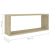 Kuutioseinähyllyt 6 kpl Sonoma-tammi 60x15x23 cm tekninen puu