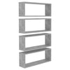 Kuutioseinähyllyt 4 kpl betoninharmaa 60x15x23 cm tekninen puu