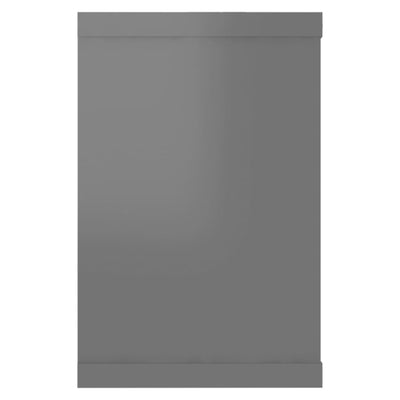 Kuutioseinähyllyt 2 kpl korkeak. harmaa 60x15x23cm tekninen puu