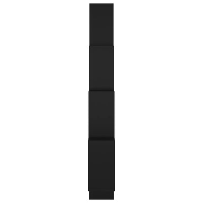 Kuutioseinähylly musta 90x15x119 cm tekninen puu