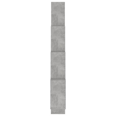 Kuutioseinähylly betoninharmaa 90x15x119 cm tekninen puu
