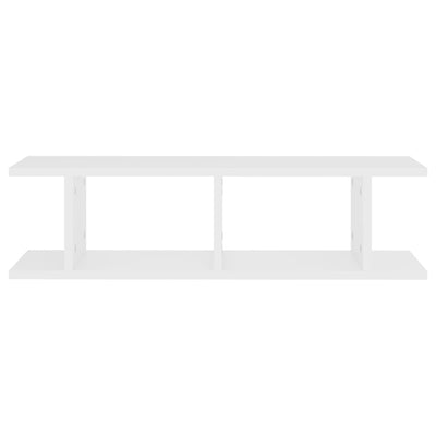 Seinähyllyt 2 kpl valkoinen 75x18x20 cm tekninen puu
