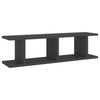 Seinähyllyt 2 kpl harmaa 75x18x20 cm tekninen puu