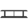 Seinähyllyt 2 kpl harmaa 75x18x20 cm tekninen puu