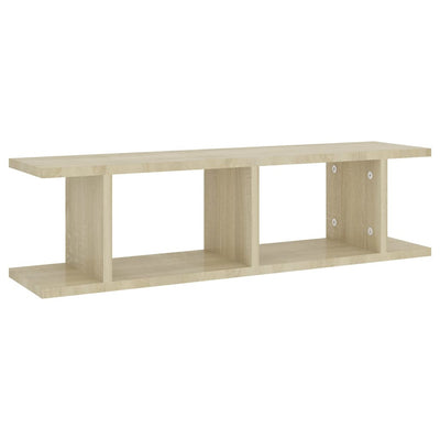 Seinähyllyt 2 kpl Sonoma-tammi 75x18x20 cm tekninen puu