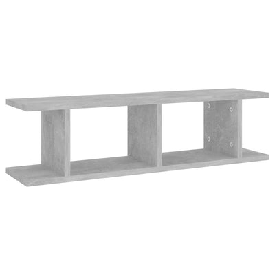 Seinähyllyt 2 kpl betoninharmaa 75x18x20 cm tekninen puu