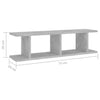 Seinähyllyt 2 kpl betoninharmaa 75x18x20 cm tekninen puu