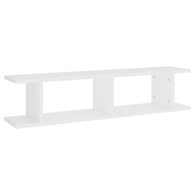 Seinähyllyt 2 kpl valkoinen 90x18x20 cm lastulevy