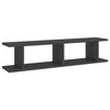 Seinähyllyt 2 kpl harmaa 90x18x20 cm tekninen puu
