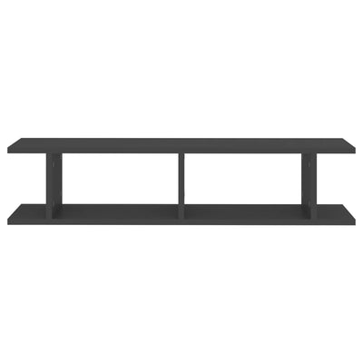 Seinähyllyt 2 kpl harmaa 90x18x20 cm tekninen puu