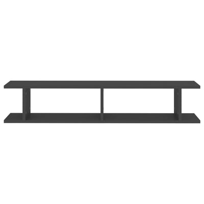 Seinähyllyt 2 kpl harmaa 105x18x20 cm tekninen puu