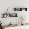 Seinähyllyt 2 kpl harmaa 105x18x20 cm tekninen puu