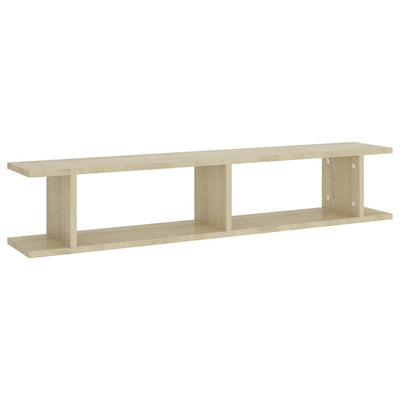 Seinähyllyt 2 kpl Sonoma-tammi 105x18x20 cm lastulevy
