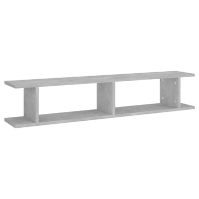 Seinähyllyt 2 kpl betoninharmaa 105x18x20 cm lastulevy