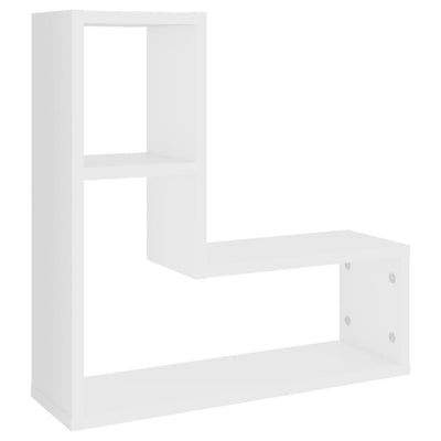 Seinähyllyt 2 kpl valkoinen 50x15x50 cm tekninen puu