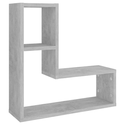 Seinähyllyt 2 kpl betoninharmaa 50x15x50 cm tekninen puu