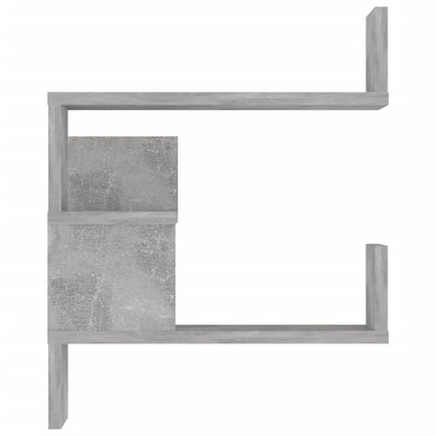 Seinäkulmahyllyt 2 kpl betoninharmaa 40x40x50 cm tekninen puu