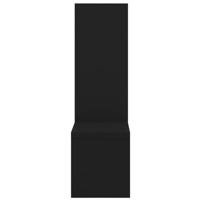 Seinähyllyt 2 kpl musta 50x15x50 cm lastulevy
