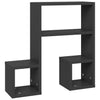 Seinähyllyt 2 kpl harmaa 50x15x50 cm tekninen puu