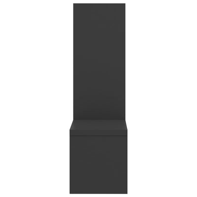Seinähyllyt 2 kpl harmaa 50x15x50 cm tekninen puu